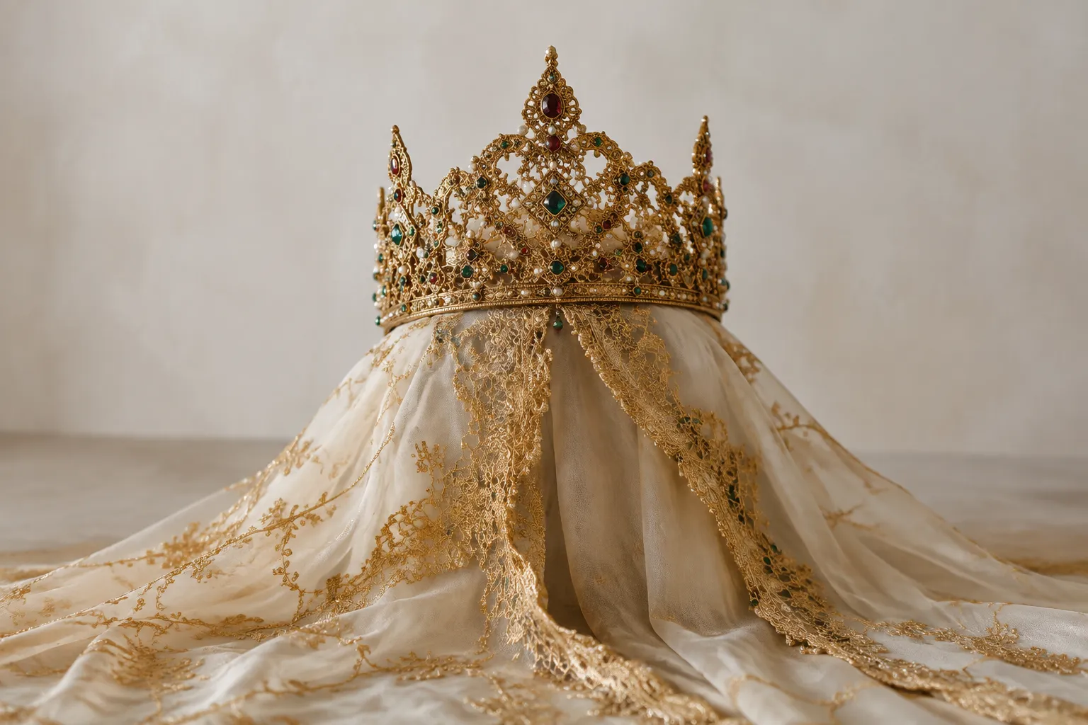 Moroccan Bridal Crown Versus Veil Styling