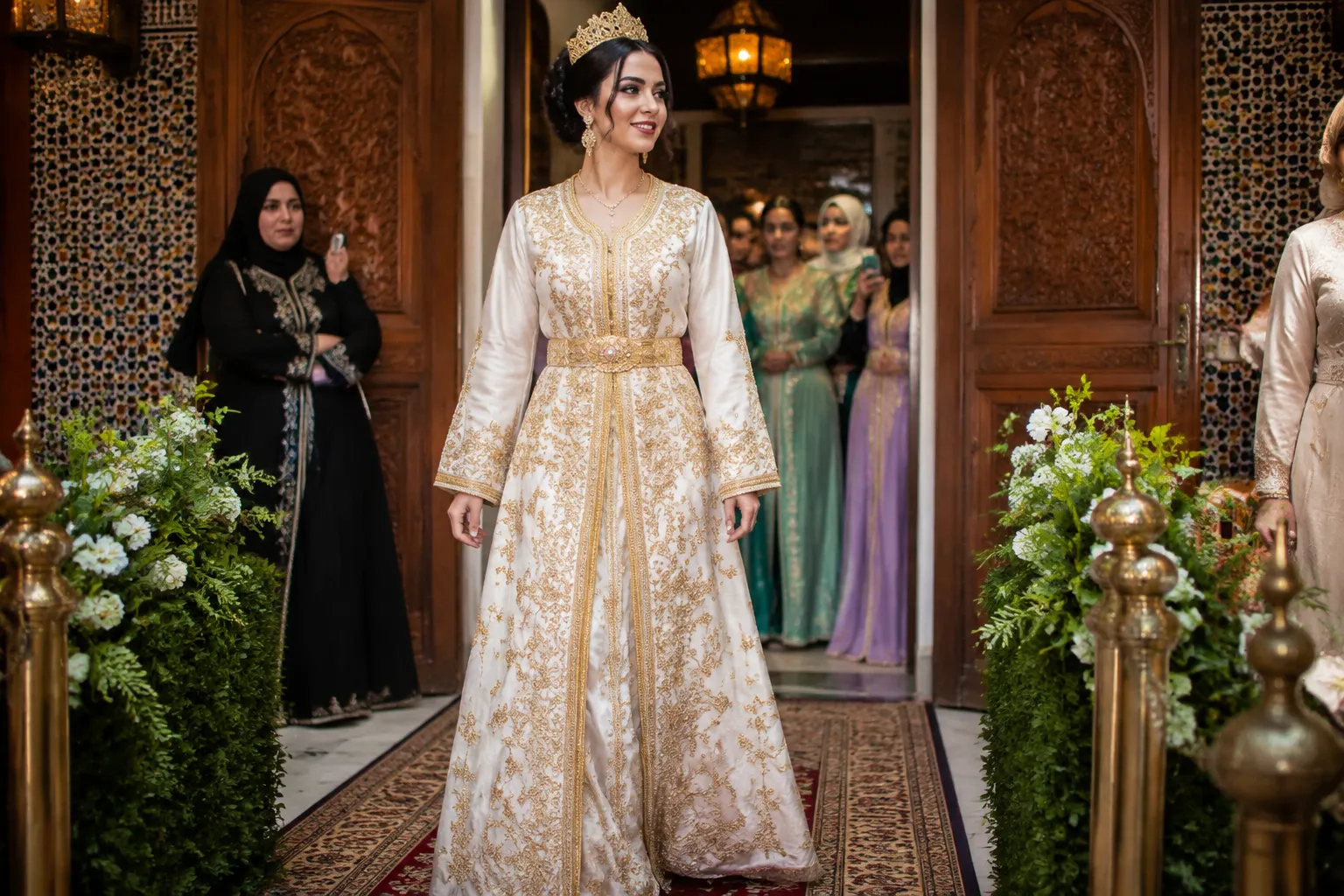 Traditional Moroccan Bridal Caftan Sequence