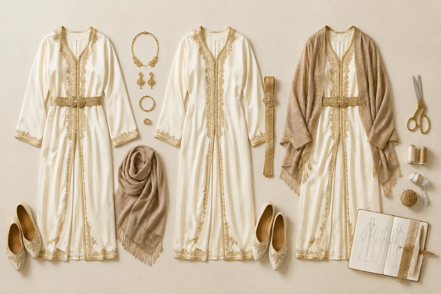 Budget comparison of Moroccan wedding caftan rental, borrowing, restyling, and tailoring options
